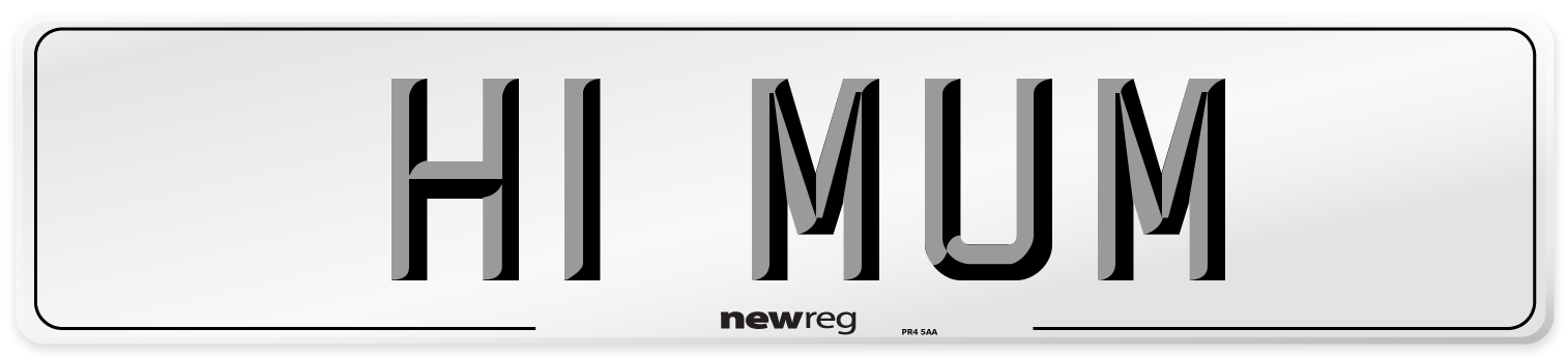 H1 MUM Number Plate from New Reg